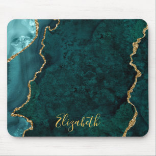 Vattenfärgsskalsmarmor Agate Geode Mouse Pad Musmatta