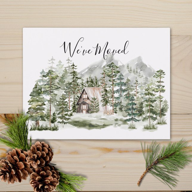 Vattenfärgsskåp i Grönt Gräs-skogen vi Flyttat Vykort (Skapare uppladdad)