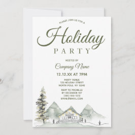 Vattenfärgsskåp korpral Helgdag jul Party Inbjudningar