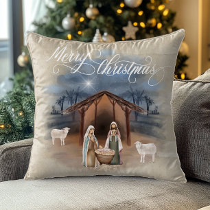Vattenfärgsskapare God jul Kudde
