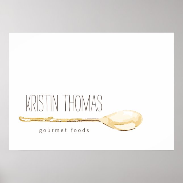 Vattenfärgssked Catering, Chef Poster (Framsidan)