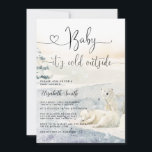 Vattenfärgsskena Bear Winter Baby Shower Polar Inbjudningar<br><div class="desc">Inbjudan till Watercolor Polar Bear Winter Baby Shower. Matchande objekt är tillgängliga.</div>