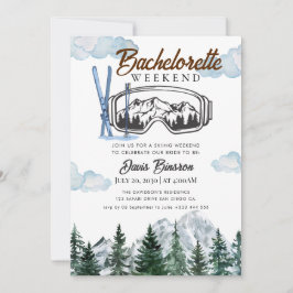 Vattenfärgsskidor, bachelorette helg inbjudningar