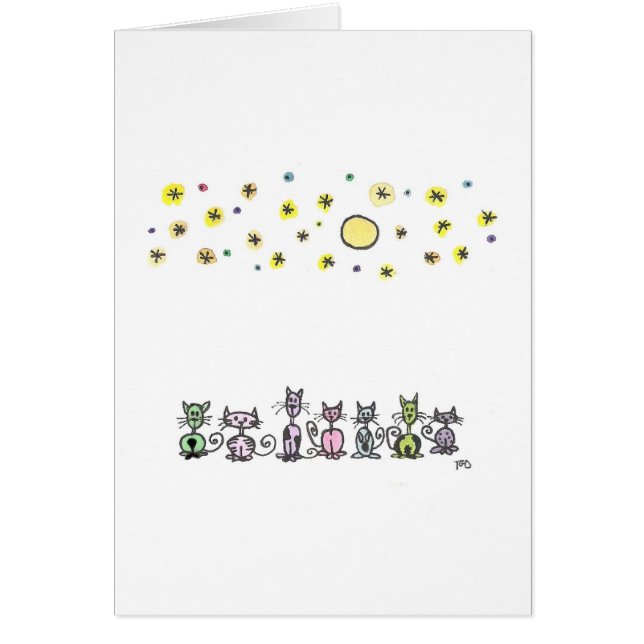 Vattenfärgsskiss för månljus OBS kort (Framsidan)