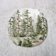 Vattenfärgsskogen Rustic Grönt Forest