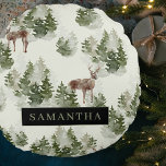 Vattenfärgsskogen Winter Forest Seamless Mönster Rund Kudde<br><div class="desc">Bygg vintern med vår Watercolor Winter Forest Seamless Mönster. Den här enastående designen fångar upp det förtjusande vädret hos en skog som täcks av snö,  perfekt för att tillföra säsong magi till ditt liv.</div>