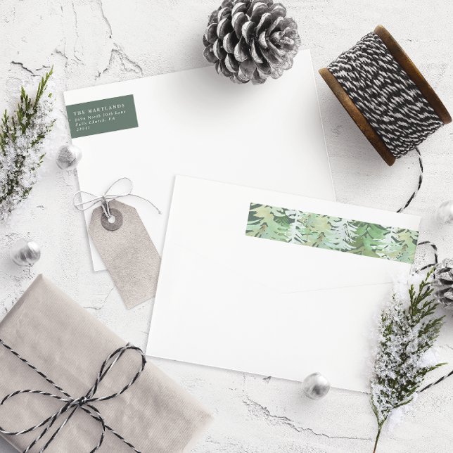 Vattenfärgsskogens minsta elegant etikettband (Skapare uppladdad)