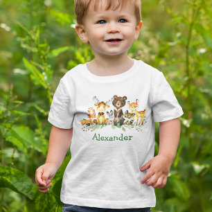 Vattenfärgsskogsdjur T Shirt