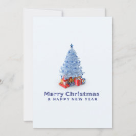 Vattenfärgsskogskort God jul Julkort