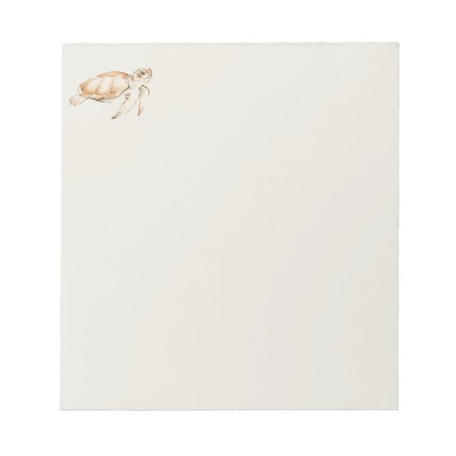 Vattenfärgssköldpadda Havets art Art Anteckningsblock (Framsida)