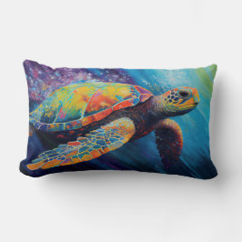 Vattenfärgssköldpadda Lumbarkudde