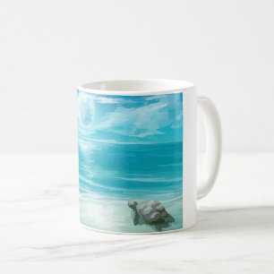 Vattenfärgssköldpaddsbruk Kaffemugg