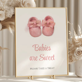 Vattenfärgsskor, babyskor, Spädbarn är Rosa Poster