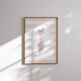 vattenfärgsskor för vintage av rosa poster