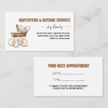 Vattenfärgsskribb Babysit business