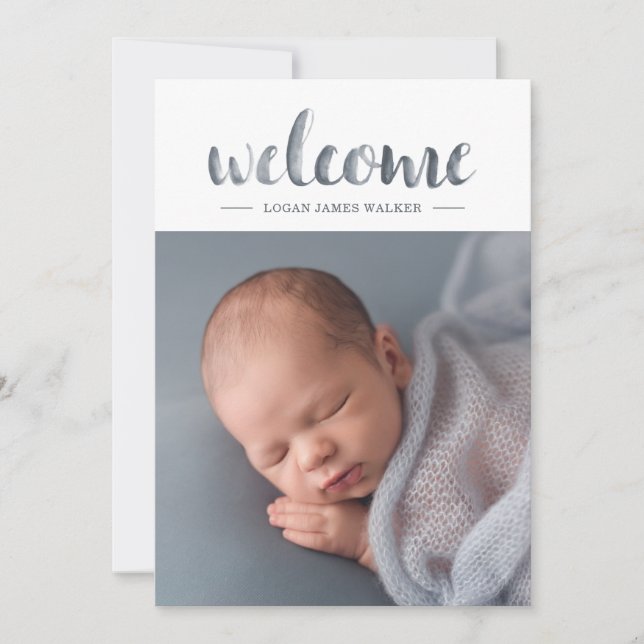 Vattenfärgsskript Triangle Garland Collage Birage  Meddelande (Framsida)