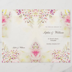 Vattenfärgsskydd Blommigt Boho Vintage Booklet Cov