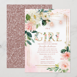 VattenfärgsSKYDD Glitter Flicka PER MAIL Inbjudningar