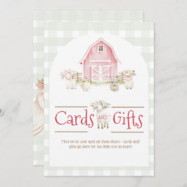 Vattenfärgsskylt Boskap Baby Shower Gift-Rosa