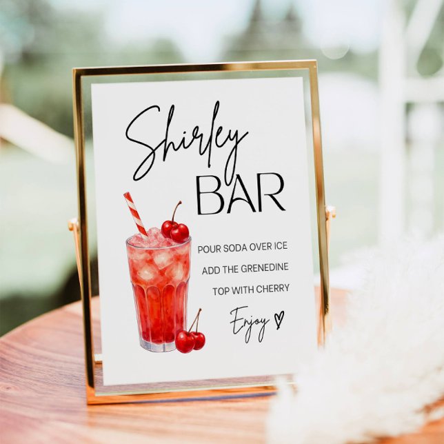 Vattenfärgsskylt för Shirley Temple-bar Poster (Skapare uppladdad)