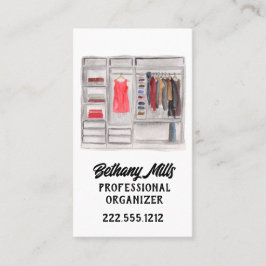 Vattenfärgsslutning Hemorganisatör QR-kod Visitkort