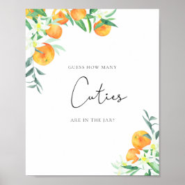 Vattenfärgssmå orangar, gissa hur många kuber poster