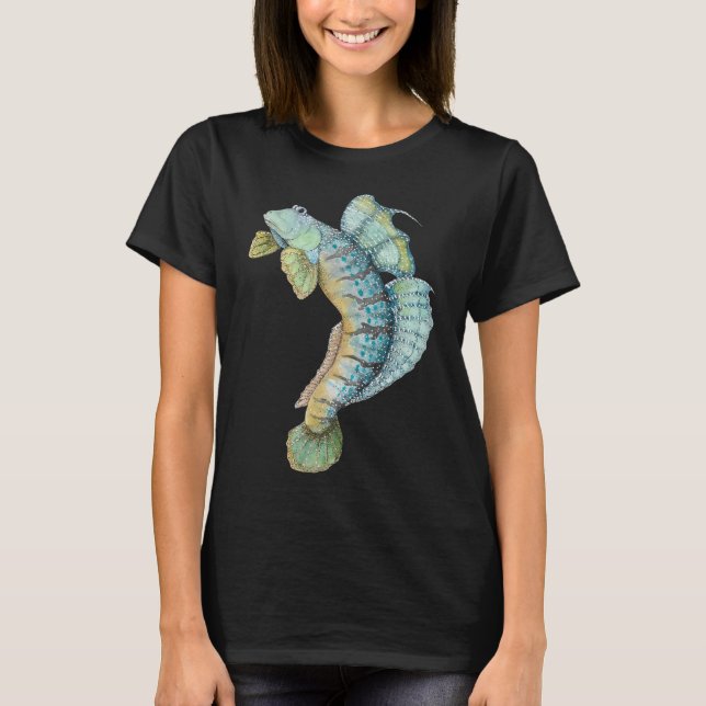 Vattenfärgssmudskrabba T Shirt (Framsida)