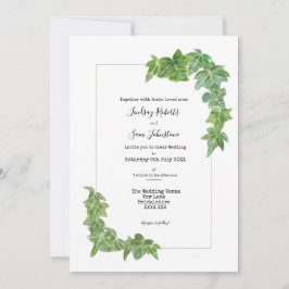 Vattenfärgssmurrikbeskuren bröllopsinbjudan  inbjudningar