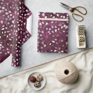 Vattenfärgssnäckor Plum/Koppar-ID726 Presentpapper