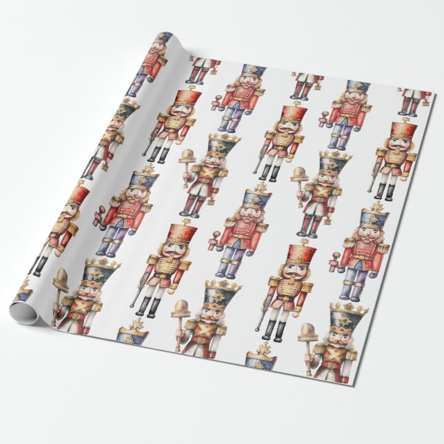 Vattenfärgssnutsgott modern minimalistisk jul presentpapper (Utrullad)