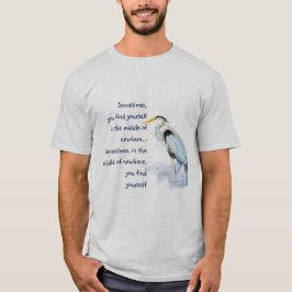 Vattenfärgssoffert för Underbar blå Heron-inspirat T Shirt