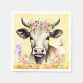 Vattenfärgssolfångare i en Papper av ängar Pappersservett