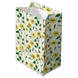 Vattenfärgssolrosor Mönster Gift Bag