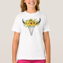 Vattenfärgssolsikke Rustik Western T Shirt