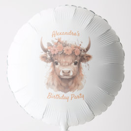 Vattenfärgssolskare för högland/födelsedagsballong