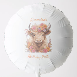 Vattenfärgssolskare för högland/födelsedagsballong