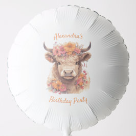 Vattenfärgssolskare för högland/födelsedagsballong