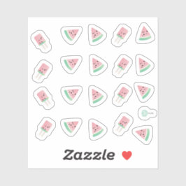 Vattenfärgssommarvattenmelon Pops Klistermärken