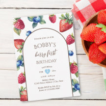 Vattenfärgssötare en Pojke Berry första födelsedag