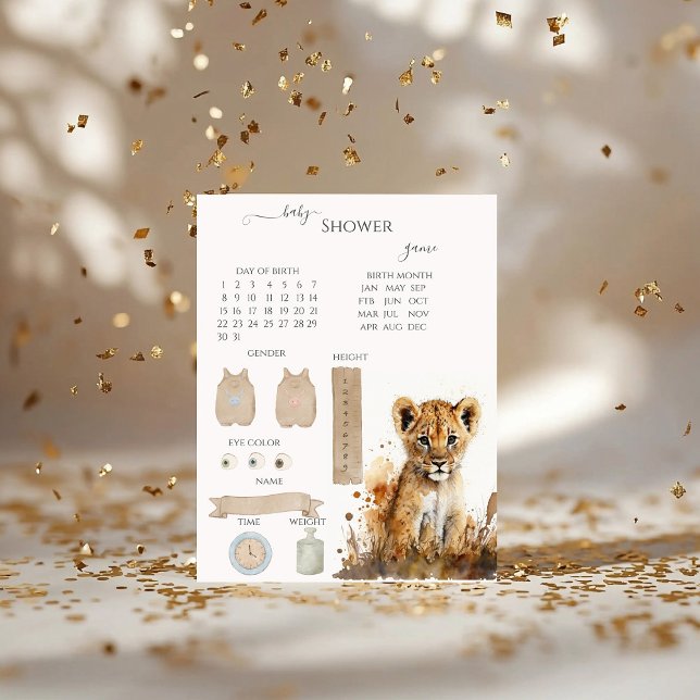 Vattenfärgsspel Lejona Kung's Baby Shower-spel (Skapare uppladdad)