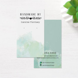 Vattenfärgssplatsch Örhänge Visningskort Visitkort
