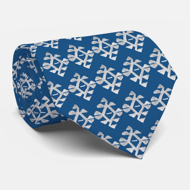 Vattenfärgsstammen Mönster på Classic Blue Slips (Rullad)
