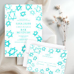 Vattenfärgsstjärnan i Coolan Aqua Star i David Pub OSA Kort<br><div class="desc">Perfektens svar på OSA kort för ett bat mitzvah, pub mitzvah eller annat judiskt firande! Hand gjorde vattenfärgsgrafik åt dig på framsidan och baksidan! FULLT ANPASSADE! Klicka på "Anpassa" ovan om du vill redigera texten. Klicka på "Redigera med verktyg" om du vill justera typsnitt, färg och placeringar och ta bort...</div>