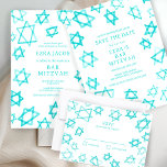 Vattenfärgsstjärnan i Coolan Aqua Star i David Pub Spara Datumet<br><div class="desc">Perfekt kort för att meddela kommande datum för en bat mitzvah, pub mitzvah eller annat judisk firande! Hand gjorde vattenfärgsgrafik åt dig på framsidan och baksidan! FULLT ANPASSADE! Klicka på "Anpassa" ovan om du vill redigera texten. Klicka på "Redigera med verktyg" om du vill justera typsnitt, färg och placeringar och...</div>