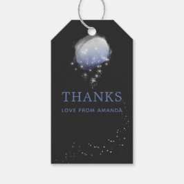 Vattenfärgsstjärnor Night Himlar Baby Shower Tack Presentetikett