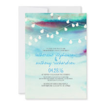 vattenfärgsstrandssträng ljus förlovningsfest