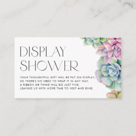 Vattenfärgssucculents sommarens Visning Shower Tilläggskort