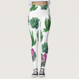 Vattenfärgssuckor Sömlös Mönster-design Leggings
