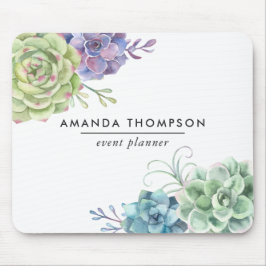 Vattenfärgssuckuskulära ökenkaktus musmatta