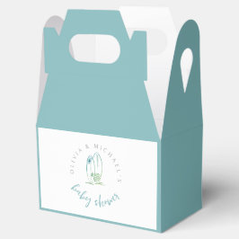 Vattenfärgssurfboard Baby ombord på Pojke Shower Presentaskar